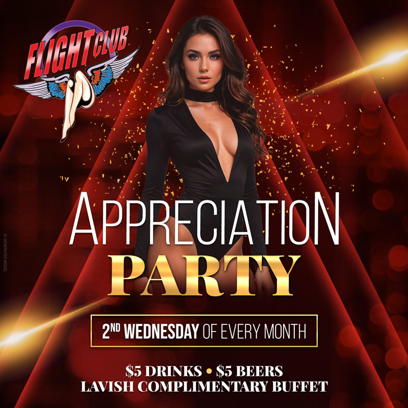 flight club Detroit strip club Appreciation party
